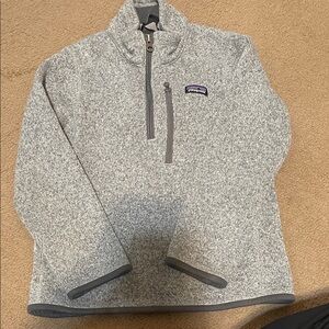 Patagonia Gray Quarter-Zip Fleece Pullover